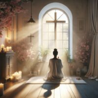 seseorang berdoa kepada Tuhan Yesus Kristus